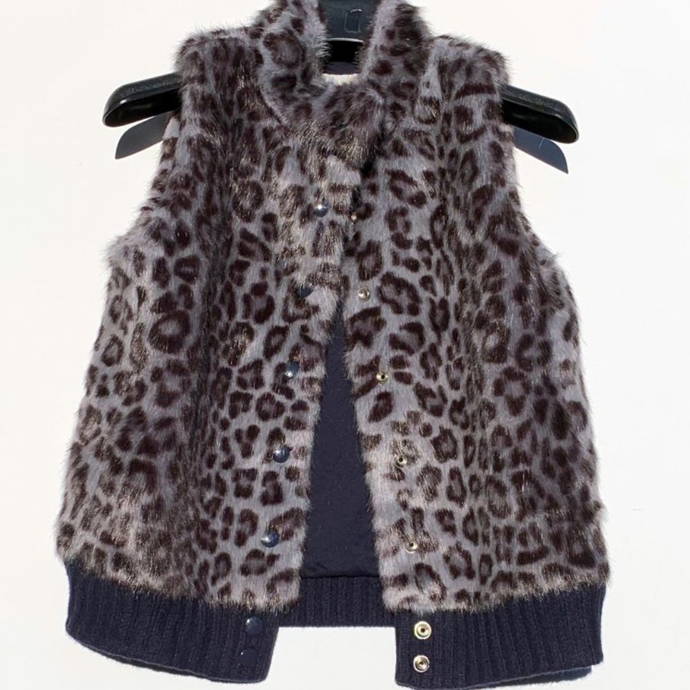JCrew Crewcuts Girls Furry Leopard Vest